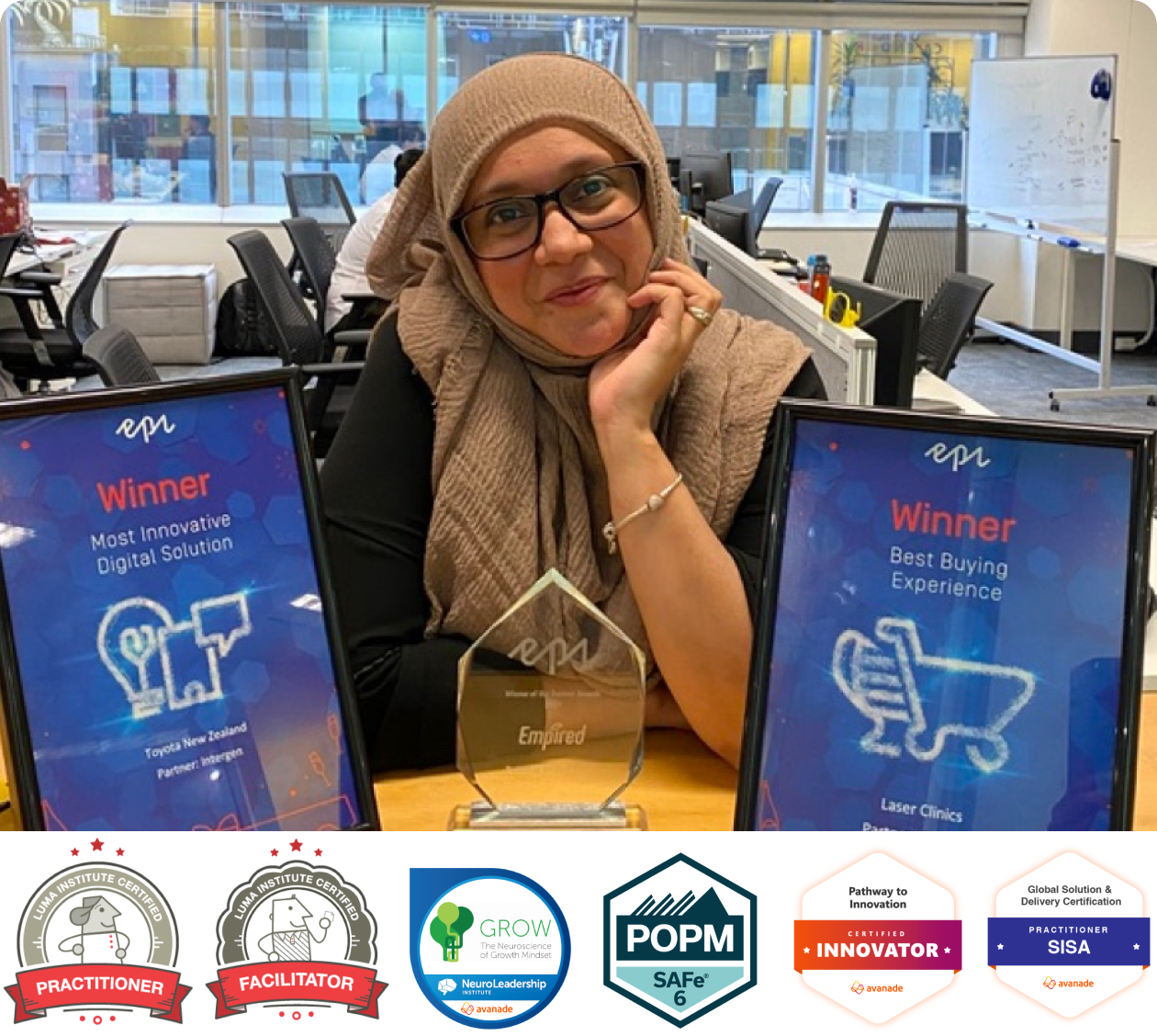 Shazia Kazi with e-commerce and experience design industry recognition.