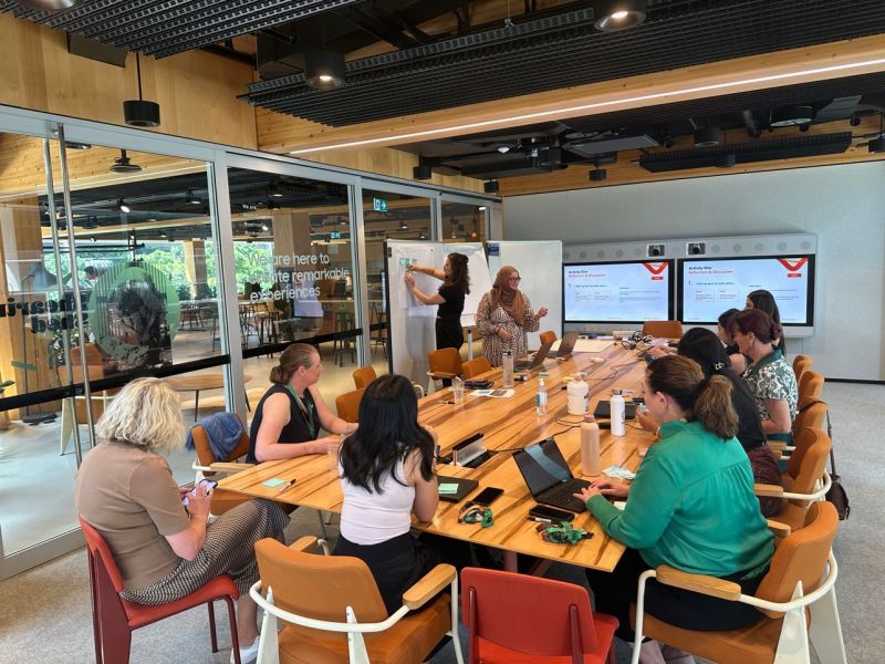 In-person Experience Design workshop — reflection, discussion, and facilitation at the table