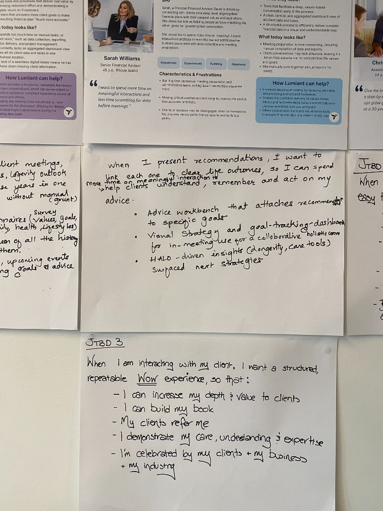 Persona and JTBD for holistic advisor