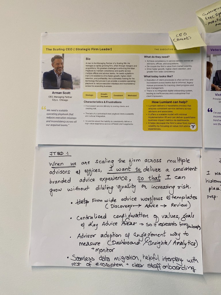 Persona and JTBD for scaling CEO